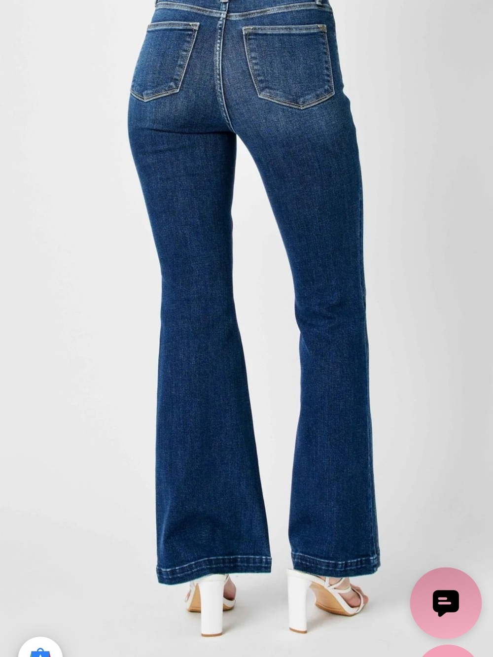 Judy Blue High-Rise side seam retro Dark wash Flare sunset stroll  jeans 13/31 - Picture 3 of 12